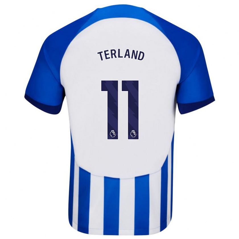 Kandiny Gyermek Elisabeth Terland #11 Kék Hazai Jersey 2023/24 Mez Póló Ing