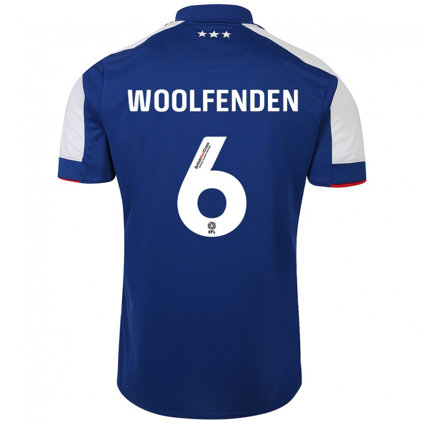 Kandiny Gyermek Luke Woolfenden #6 Kék Hazai Jersey 2023/24 Mez Póló Ing