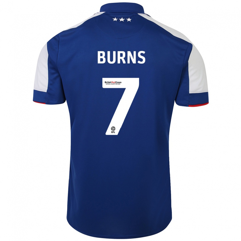 Kandiny Gyermek Wes Burns #7 Kék Hazai Jersey 2023/24 Mez Póló Ing