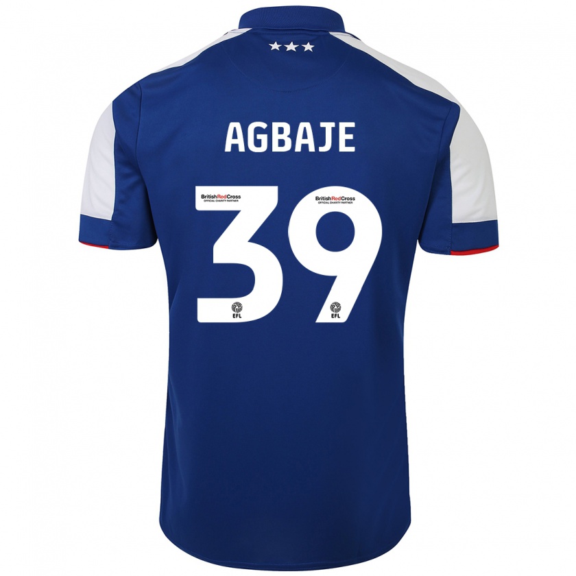 Kandiny Gyermek Edwin Agbaje #39 Kék Hazai Jersey 2023/24 Mez Póló Ing