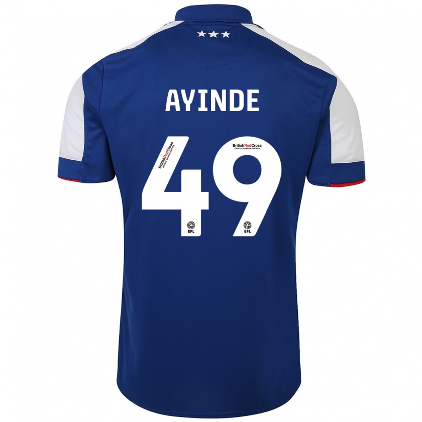 Kandiny Gyermek Leon Ayinde #49 Kék Hazai Jersey 2023/24 Mez Póló Ing