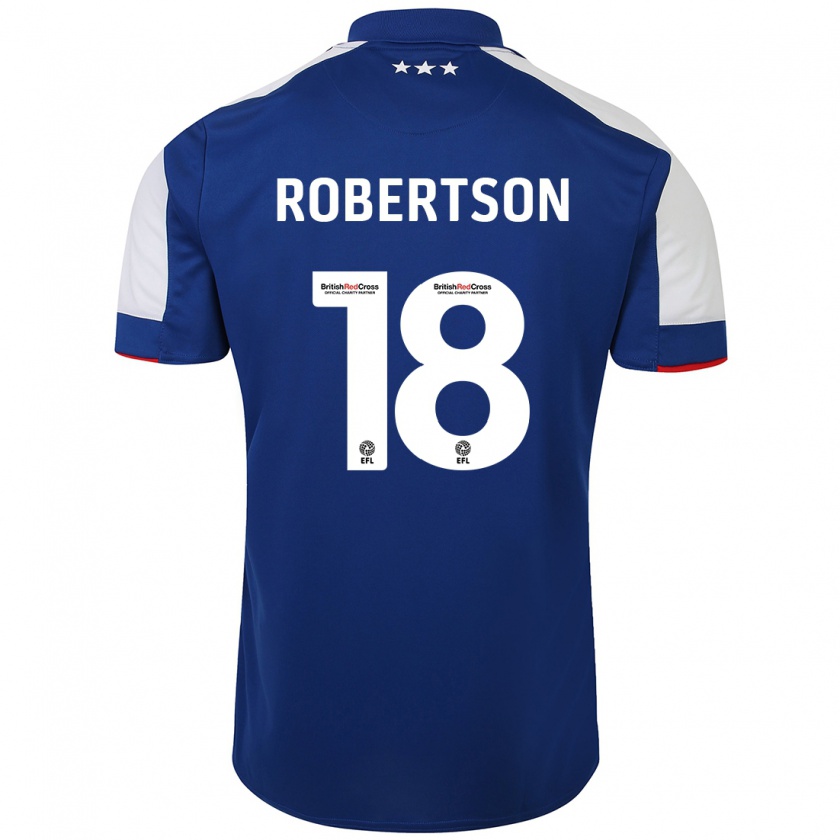 Kandiny Gyermek Kyra Robertson #18 Kék Hazai Jersey 2023/24 Mez Póló Ing