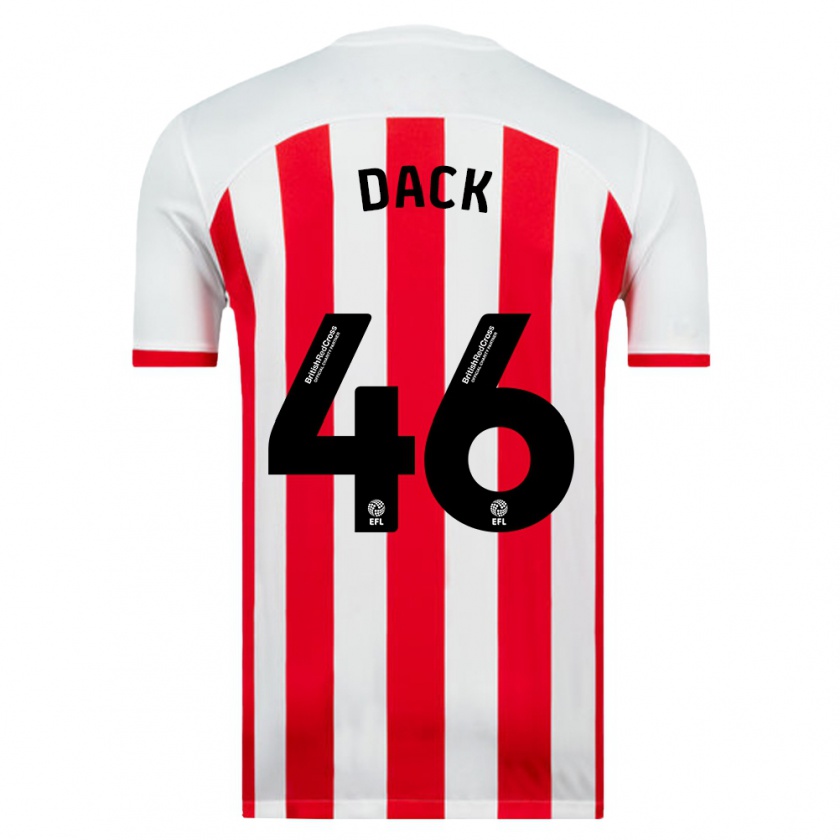 Kandiny Gyermek Bradley Dack #46 Fehér Hazai Jersey 2023/24 Mez Póló Ing