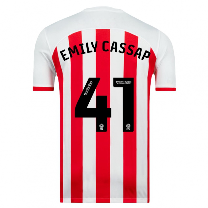 Kandiny Gyermek Emily Cassap #41 Fehér Hazai Jersey 2023/24 Mez Póló Ing