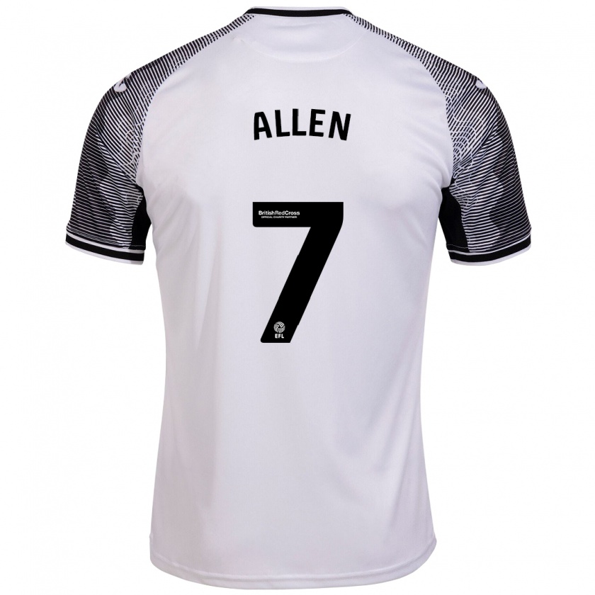 Kandiny Gyermek Joe Allen #7 Fehér Hazai Jersey 2023/24 Mez Póló Ing