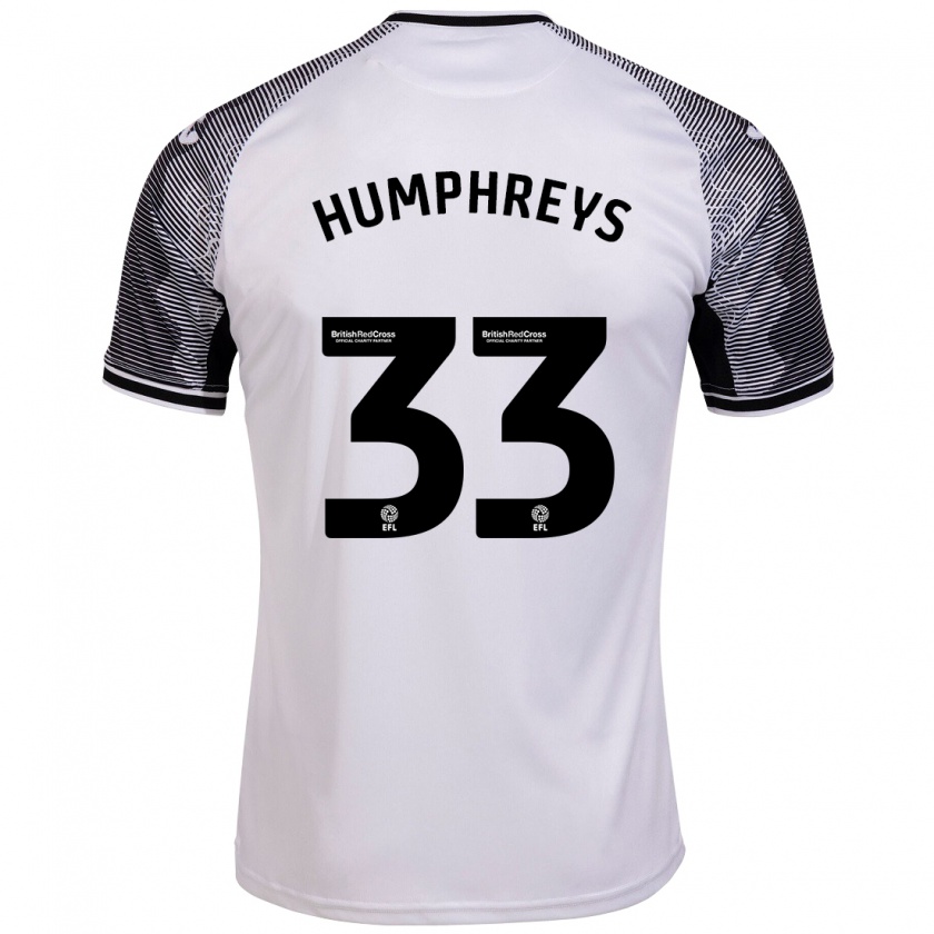 Kandiny Gyermek Bashir Humphreys #33 Fehér Hazai Jersey 2023/24 Mez Póló Ing