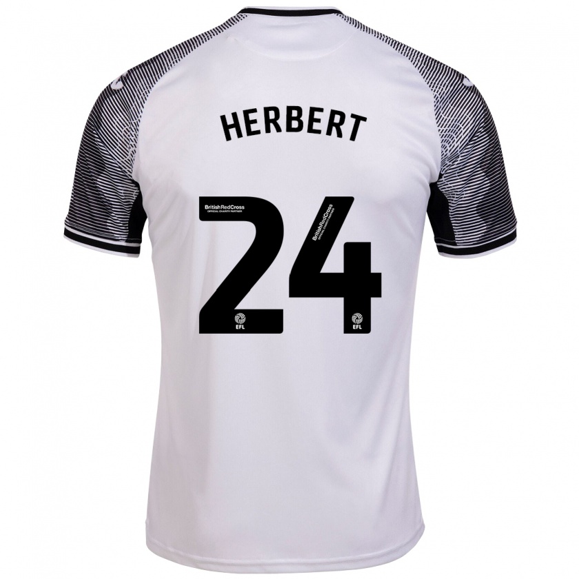 Kandiny Gyermek Chelsea Herbert #24 Fehér Hazai Jersey 2023/24 Mez Póló Ing