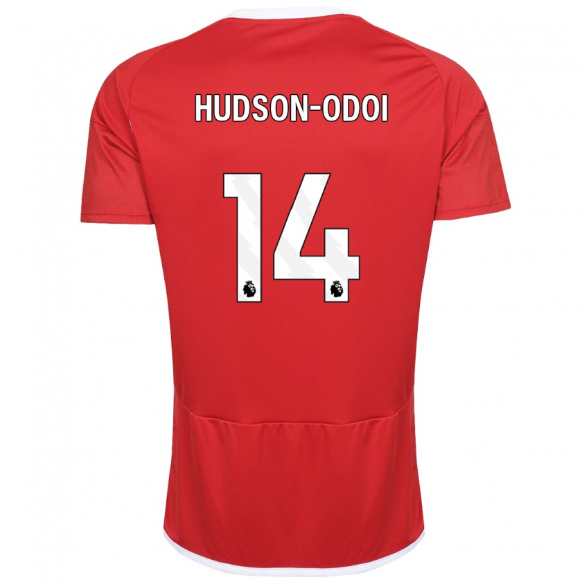 Kandiny Gyermek Callum Hudson-Odoi #14 Piros Hazai Jersey 2023/24 Mez Póló Ing