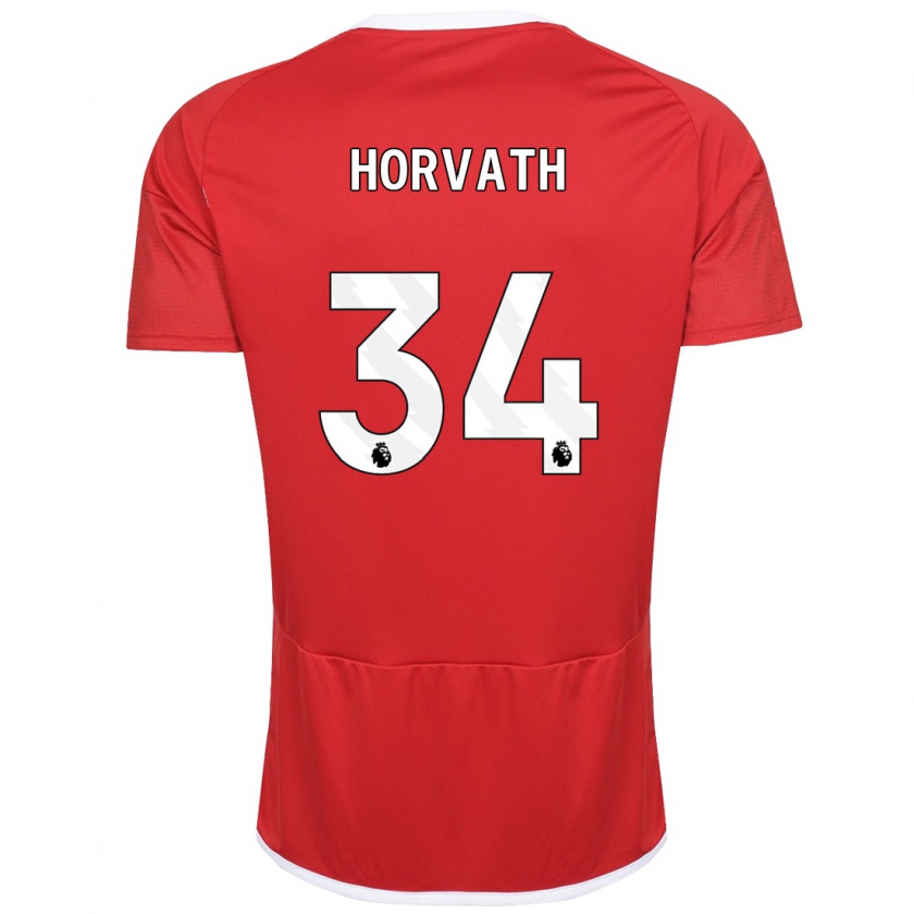 Kandiny Gyermek Ethan Horvath #34 Piros Hazai Jersey 2023/24 Mez Póló Ing