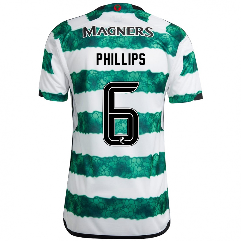 Kandiny Gyermek Nathaniel Phillips #6 Zöld Hazai Jersey 2023/24 Mez Póló Ing