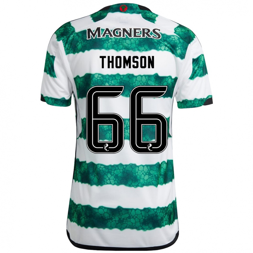 Kandiny Gyermek Corey Thomson #66 Zöld Hazai Jersey 2023/24 Mez Póló Ing