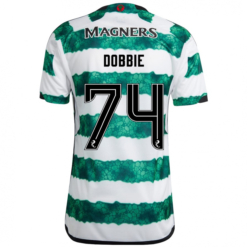 Kandiny Gyermek Lewis Dobbie #74 Zöld Hazai Jersey 2023/24 Mez Póló Ing