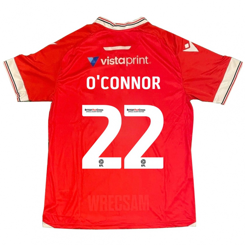 Kandiny Gyermek Thomas O'connor #22 Piros Hazai Jersey 2023/24 Mez Póló Ing