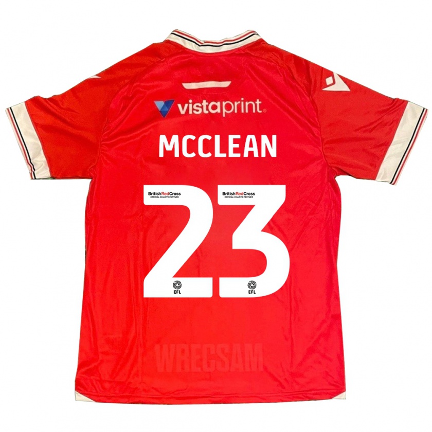 Kandiny Gyermek James Mcclean #23 Piros Hazai Jersey 2023/24 Mez Póló Ing