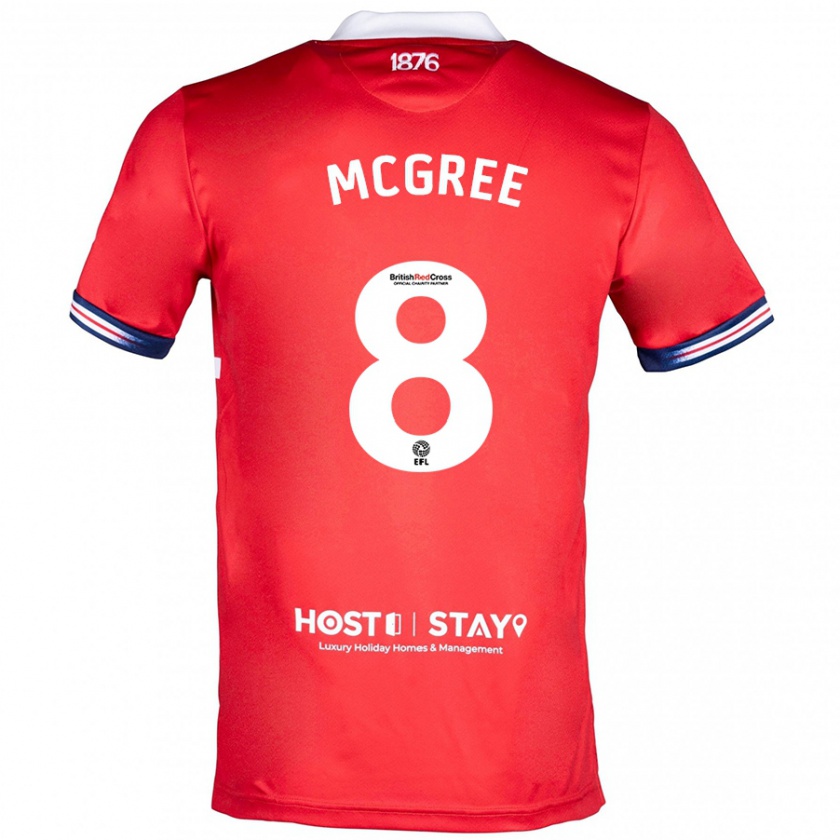 Kandiny Gyermek Riley Mcgree #8 Piros Hazai Jersey 2023/24 Mez Póló Ing