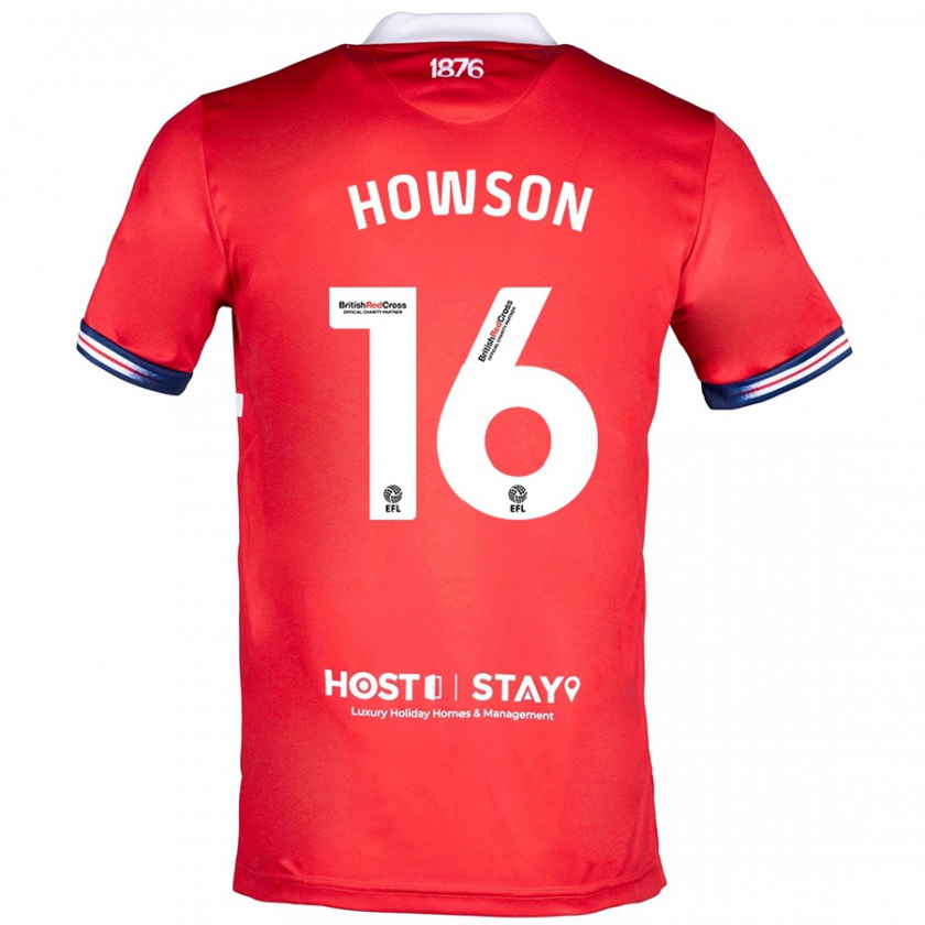 Kandiny Gyermek Jonathan Howson #16 Piros Hazai Jersey 2023/24 Mez Póló Ing