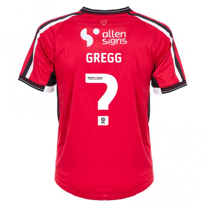 Kandiny Gyermek Morgan Worsfold-Gregg #0 Piros Hazai Jersey 2023/24 Mez Póló Ing