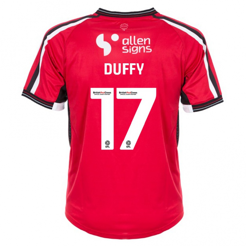 Kandiny Gyermek Dylan Duffy #17 Piros Hazai Jersey 2023/24 Mez Póló Ing