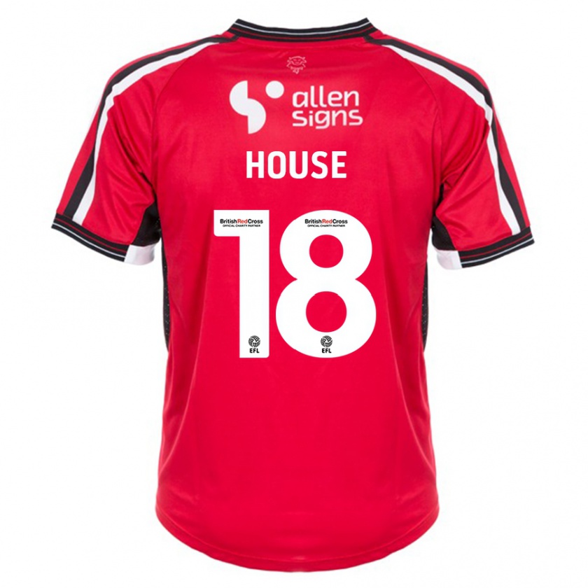 Kandiny Gyermek Ben House #18 Piros Hazai Jersey 2023/24 Mez Póló Ing