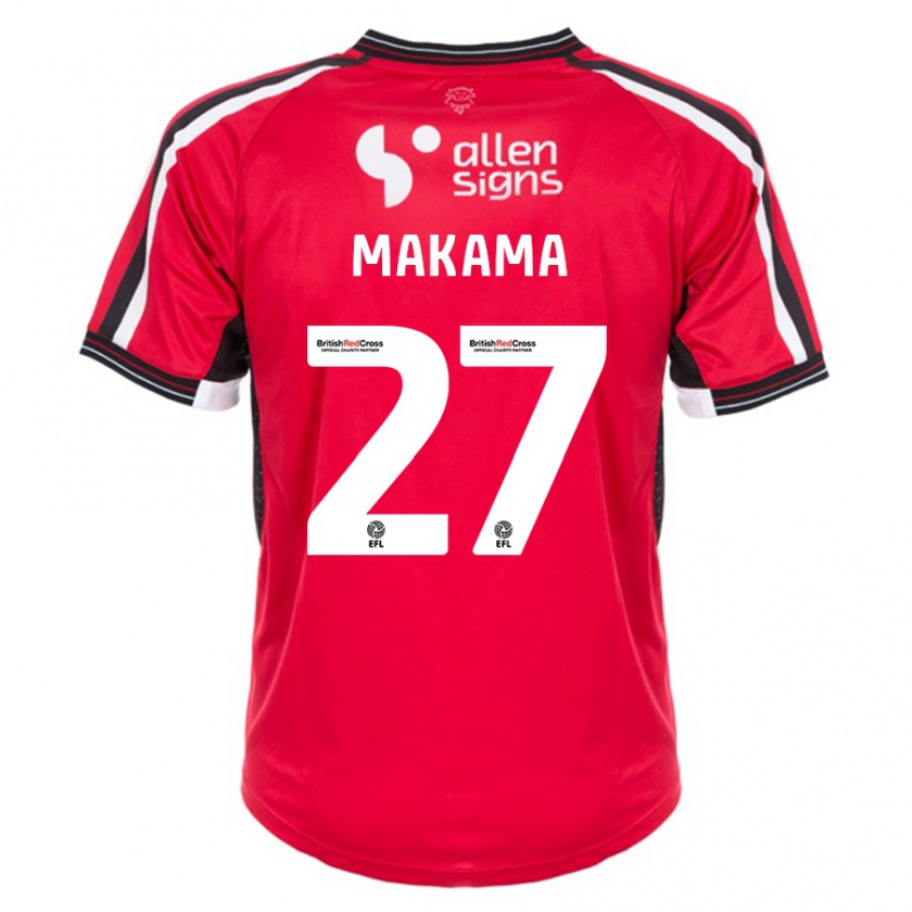 Kandiny Gyermek Jovon Makama #27 Piros Hazai Jersey 2023/24 Mez Póló Ing