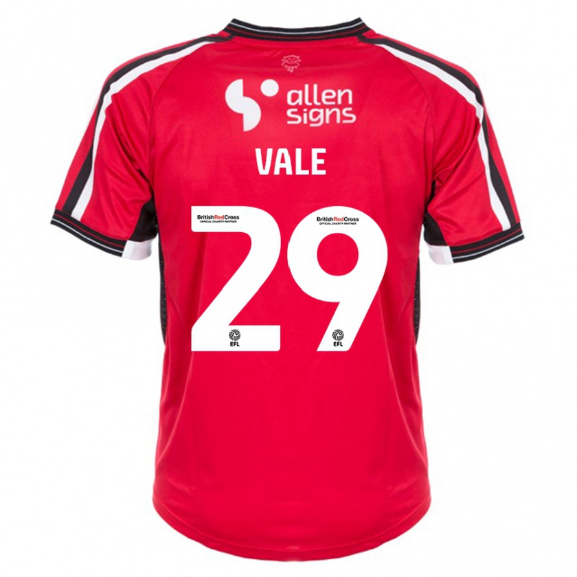 Kandiny Gyermek Jack Vale #29 Piros Hazai Jersey 2023/24 Mez Póló Ing