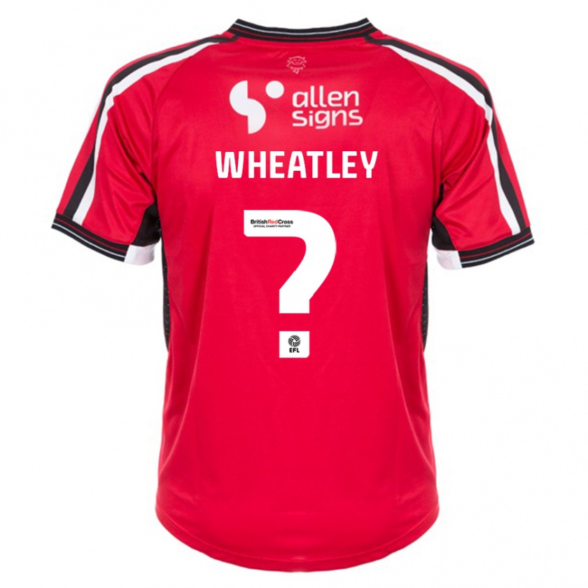 Kandiny Gyermek Kyrell Wheatley #0 Piros Hazai Jersey 2023/24 Mez Póló Ing