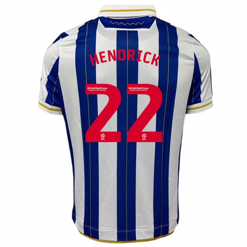 Kandiny Gyermek Jeff Hendrick #22 Kék Fehér Hazai Jersey 2023/24 Mez Póló Ing