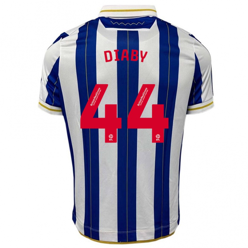 Kandiny Gyermek Momo Diaby #44 Kék Fehér Hazai Jersey 2023/24 Mez Póló Ing