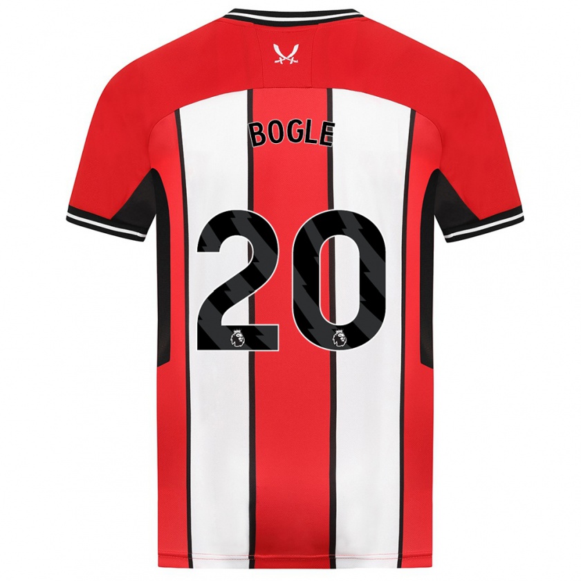 Kandiny Gyermek Jayden Bogle #20 Piros Hazai Jersey 2023/24 Mez Póló Ing