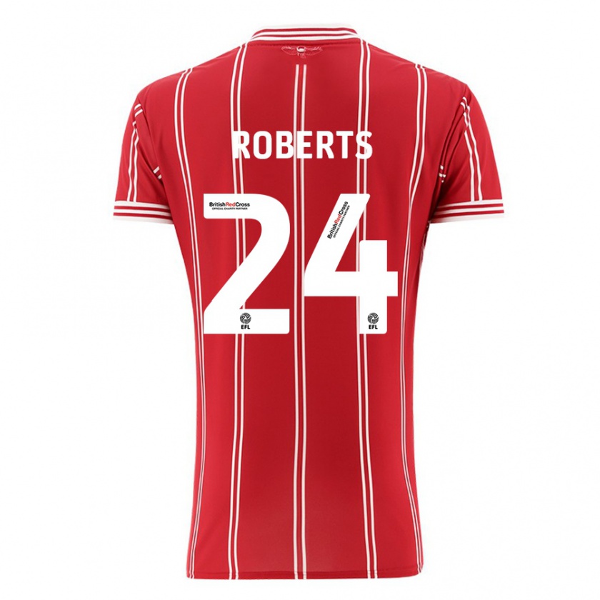 Kandiny Gyermek Haydon Roberts #24 Piros Hazai Jersey 2023/24 Mez Póló Ing