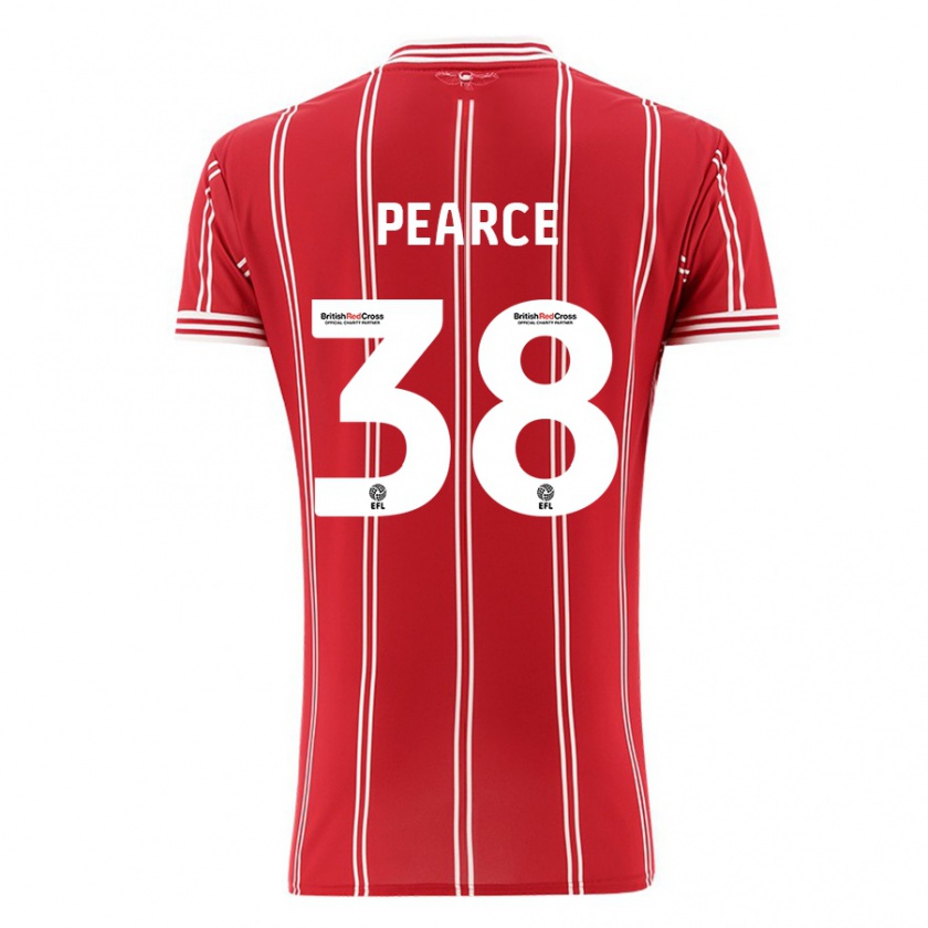 Kandiny Gyermek Manon Pearce #38 Piros Hazai Jersey 2023/24 Mez Póló Ing