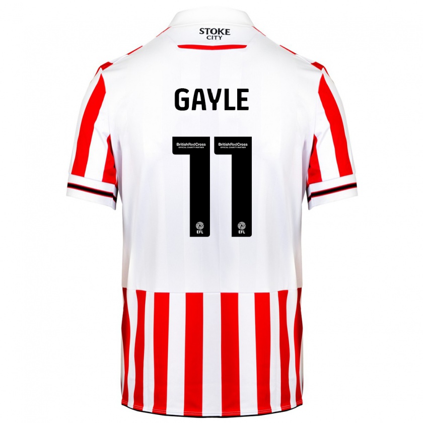 Kandiny Gyermek Dwight Gayle #11 Piros Fehér Hazai Jersey 2023/24 Mez Póló Ing