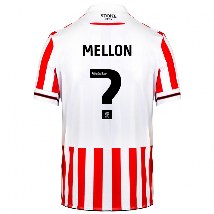 Kandiny Gyermek Luke Mellon #0 Piros Fehér Hazai Jersey 2023/24 Mez Póló Ing