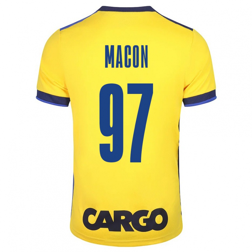 Kandiny Gyermek Yvann Maçon #97 Sárga Hazai Jersey 2023/24 Mez Póló Ing