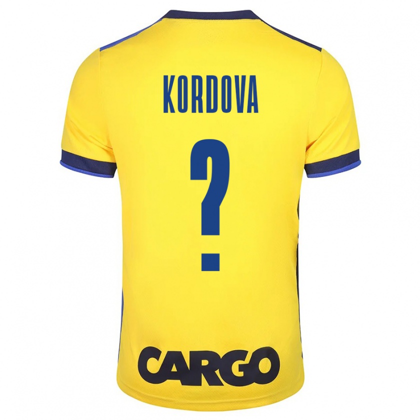 Kandiny Gyermek Adir Kordova #0 Sárga Hazai Jersey 2023/24 Mez Póló Ing