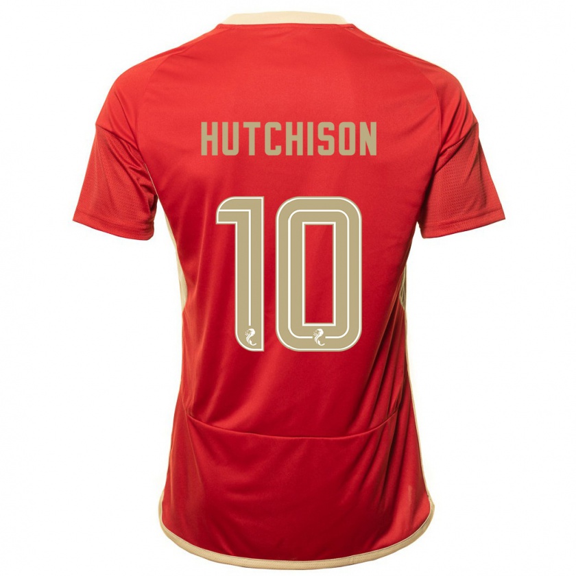 Kandiny Gyermek Bayley Hutchison #10 Piros Hazai Jersey 2023/24 Mez Póló Ing