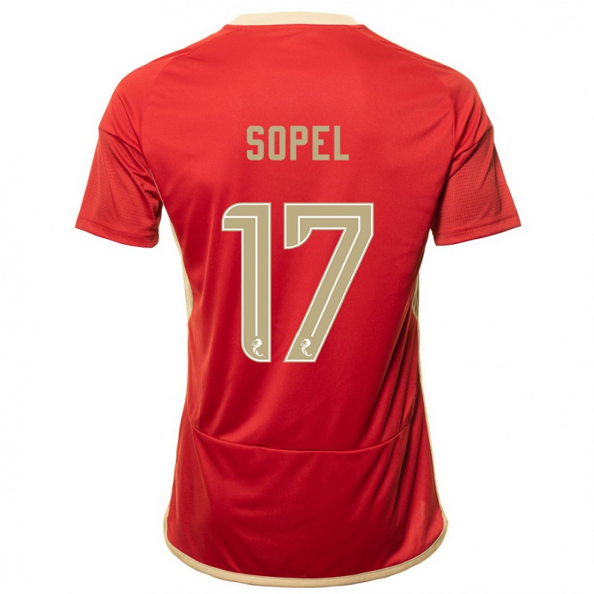 Kandiny Gyermek Nadia Sopel #17 Piros Hazai Jersey 2023/24 Mez Póló Ing