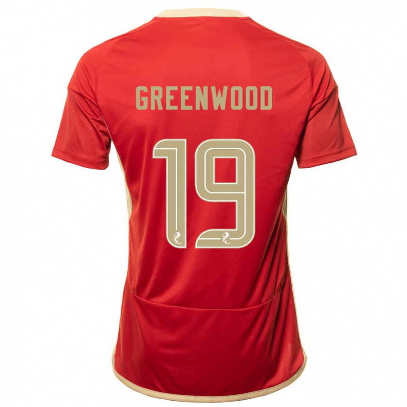 Kandiny Gyermek Brodie Greenwood #19 Piros Hazai Jersey 2023/24 Mez Póló Ing