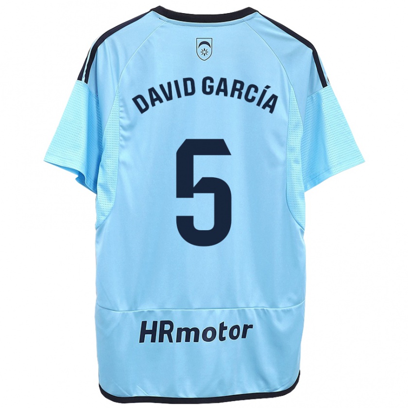 Kandiny Gyermek David García #5 Kék Idegenbeli Jersey 2023/24 Mez Póló Ing