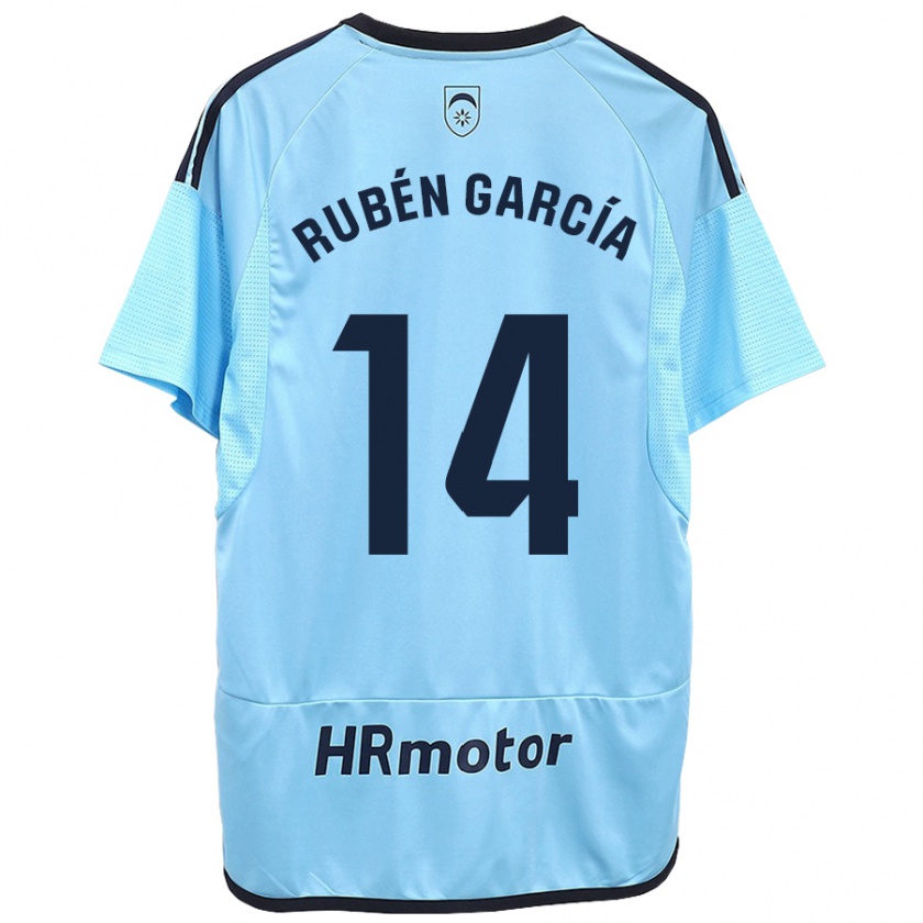 Kandiny Gyermek Rubén García #14 Kék Idegenbeli Jersey 2023/24 Mez Póló Ing