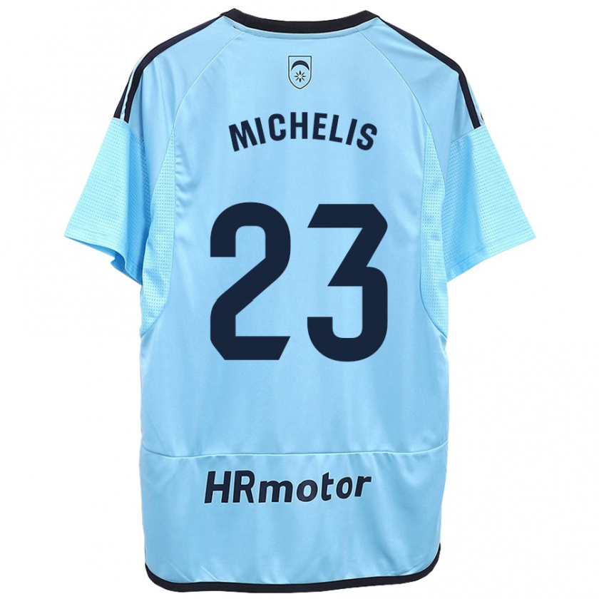 Kandiny Gyermek Nikolaos Michelis #23 Kék Idegenbeli Jersey 2023/24 Mez Póló Ing