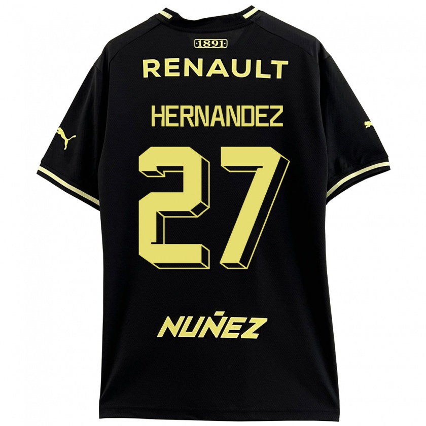 Kandiny Gyermek Lucas Hernández #27 Fekete Idegenbeli Jersey 2023/24 Mez Póló Ing