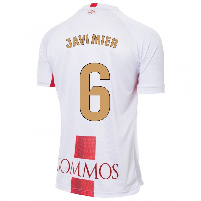 Kandiny Gyermek Javi Mier #6 Fehér Idegenbeli Jersey 2023/24 Mez Póló Ing