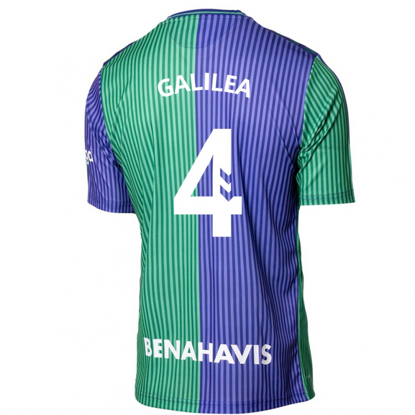 Kandiny Gyermek Einar Galilea #4 Zöldes-Kék Idegenbeli Jersey 2023/24 Mez Póló Ing