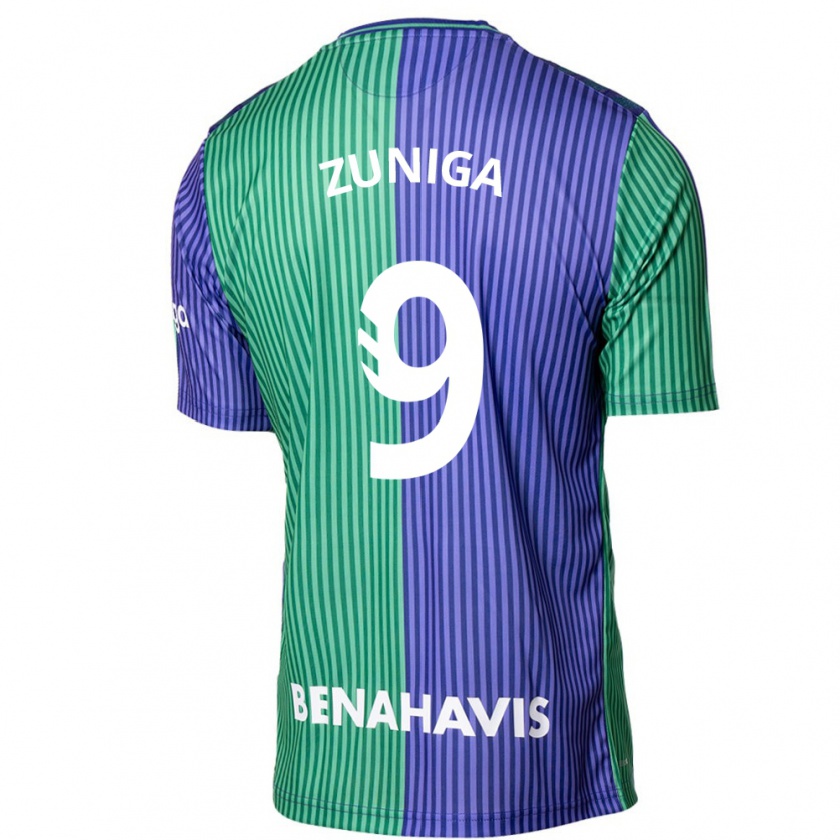 Kandiny Gyermek Loren Zúñiga #9 Zöldes-Kék Idegenbeli Jersey 2023/24 Mez Póló Ing