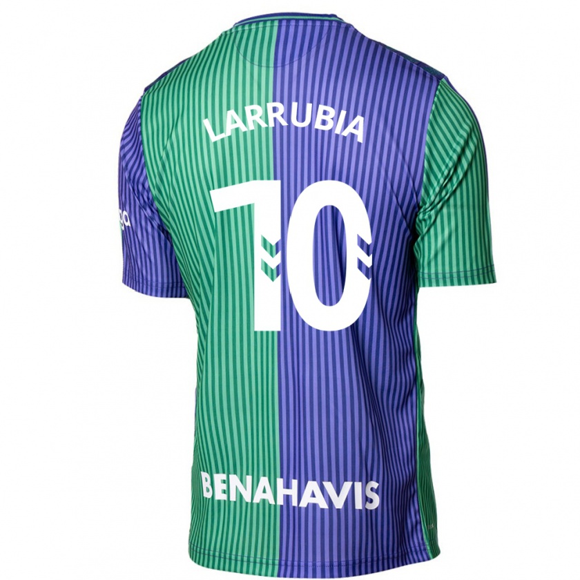 Kandiny Gyermek David Larrubia #10 Zöldes-Kék Idegenbeli Jersey 2023/24 Mez Póló Ing