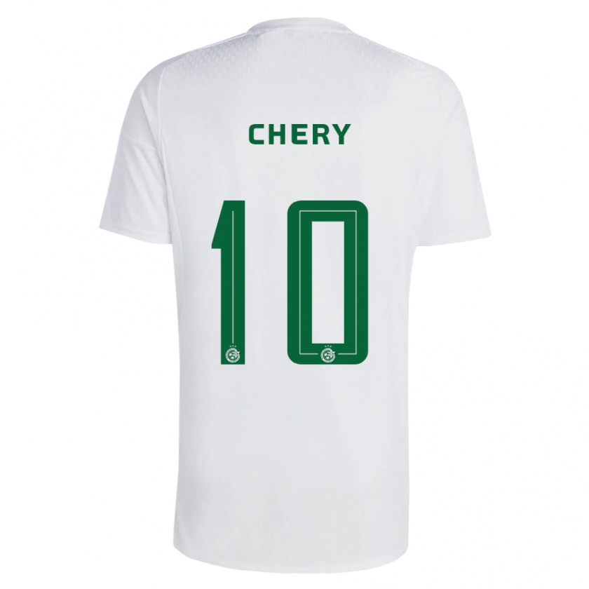 Kandiny Gyermek Tjaronn Chery #10 Zöldes-Kék Idegenbeli Jersey 2023/24 Mez Póló Ing