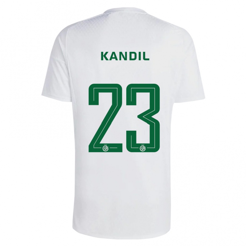 Kandiny Gyermek Maor Kandil #23 Zöldes-Kék Idegenbeli Jersey 2023/24 Mez Póló Ing