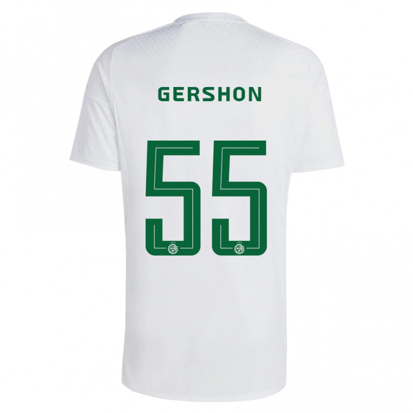 Kandiny Gyermek Rami Gershon #55 Zöldes-Kék Idegenbeli Jersey 2023/24 Mez Póló Ing