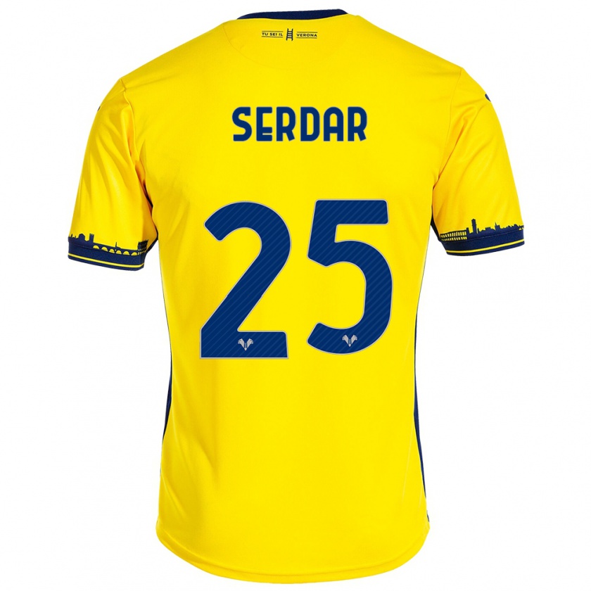 Kandiny Gyermek Suat Serdar #25 Sárga Idegenbeli Jersey 2023/24 Mez Póló Ing